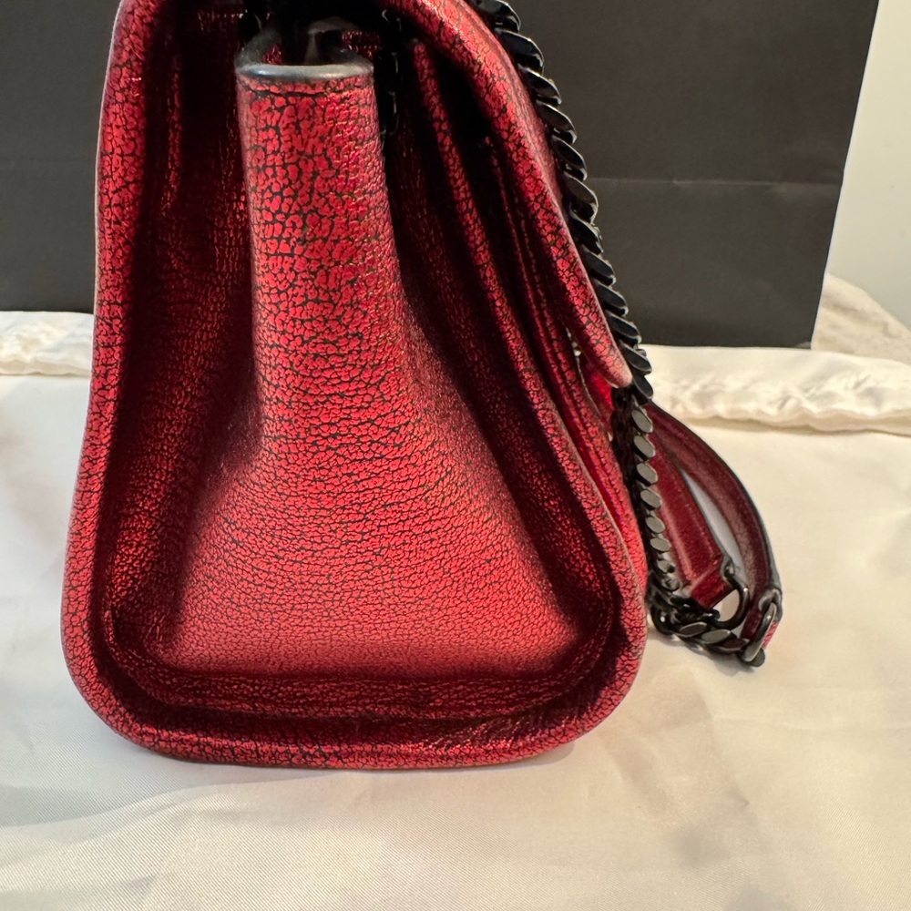 Coach Red metallic Leather Women's Bag - Picture 9 of 16